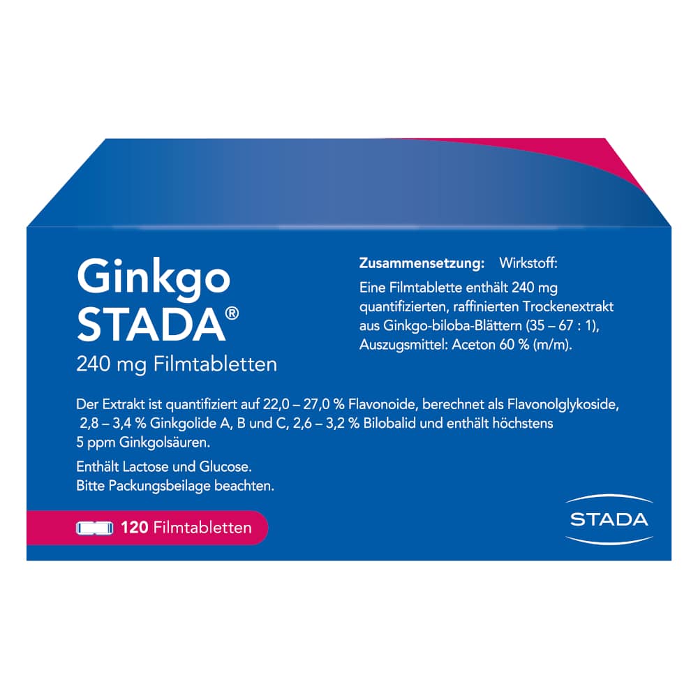 Ginkgo STADA 240 mg   -15 €-Aktion*  120 St Filmtabletten