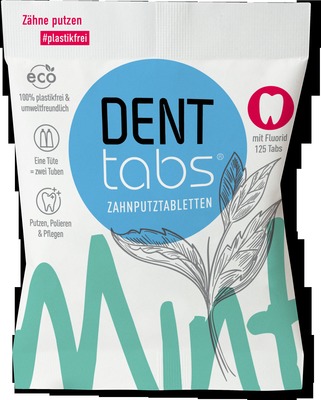 DENTTABS Zahnputztabletten stevia-mint 125 St Tabletten