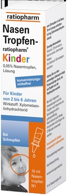 NasenTropfen-ratiopharm Kinder 10 ml Nasentropfen