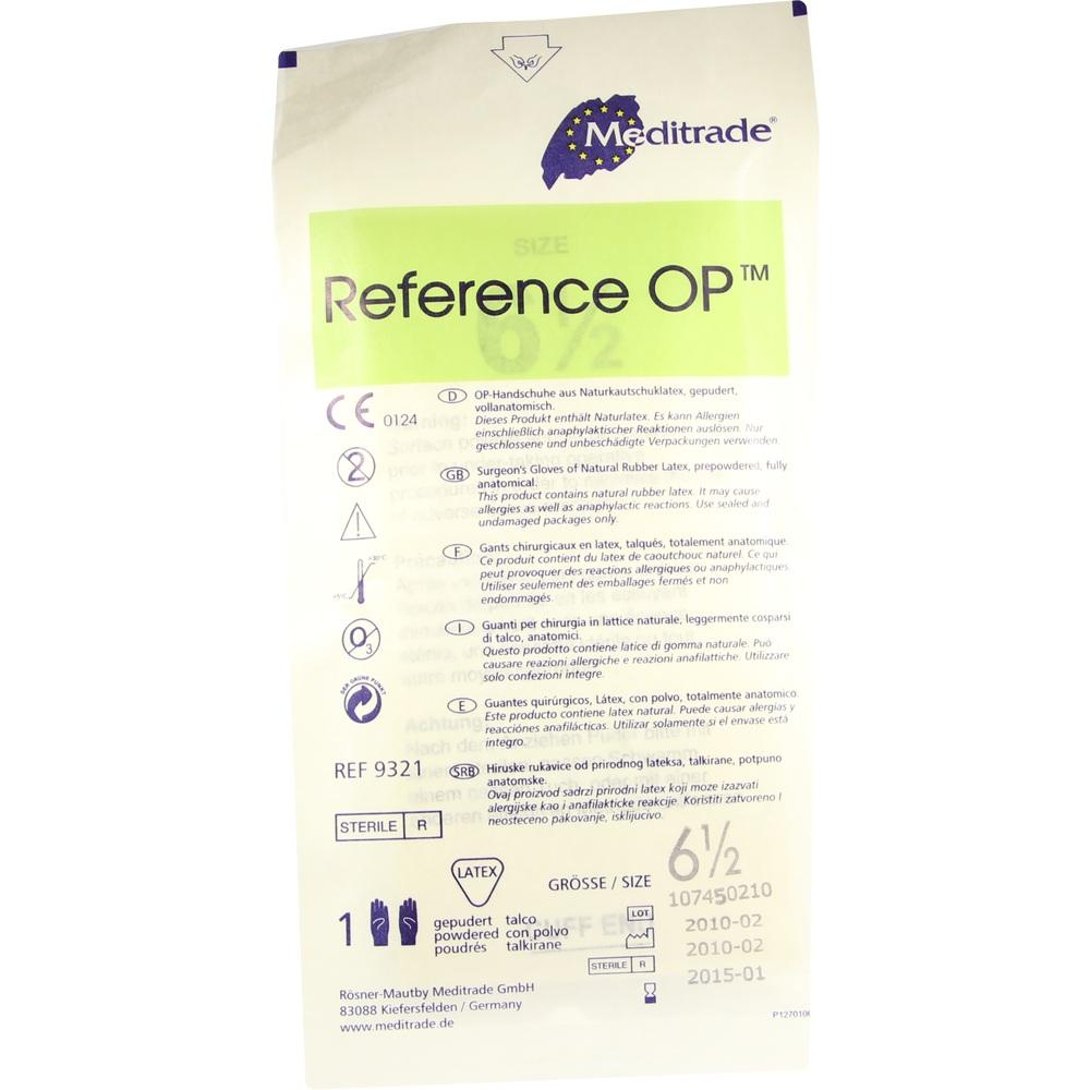 HANDSCHUHE OP Latex Gr. 6,5 steril 1X2 St Handschuhe