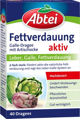 Abtei Galle-Dragee mit Artischocke 40 St Überzogene Tabletten