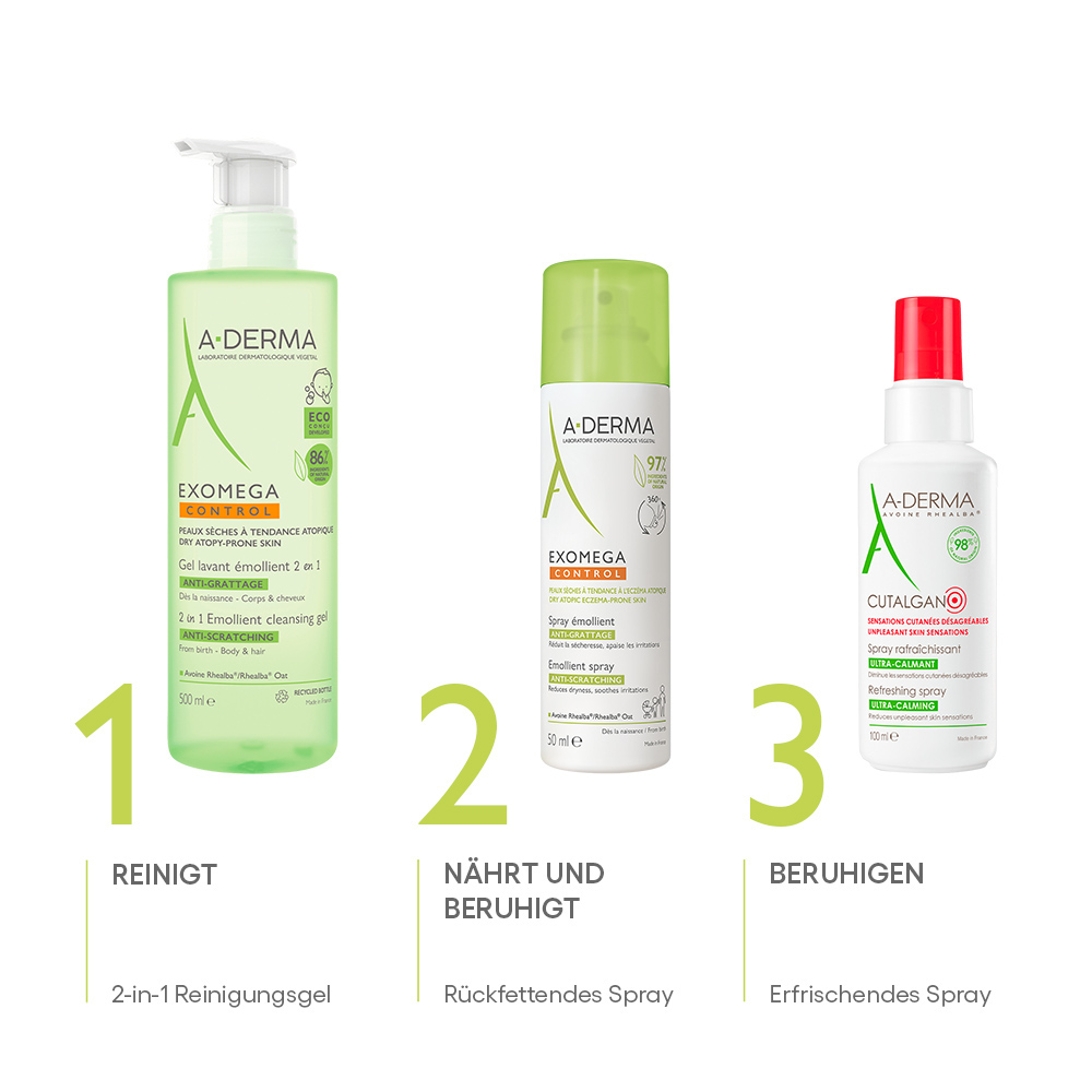 A-DERMA EXOMEGA CONTROL SPRAY RÜCKFETTEND 50 ml Spray