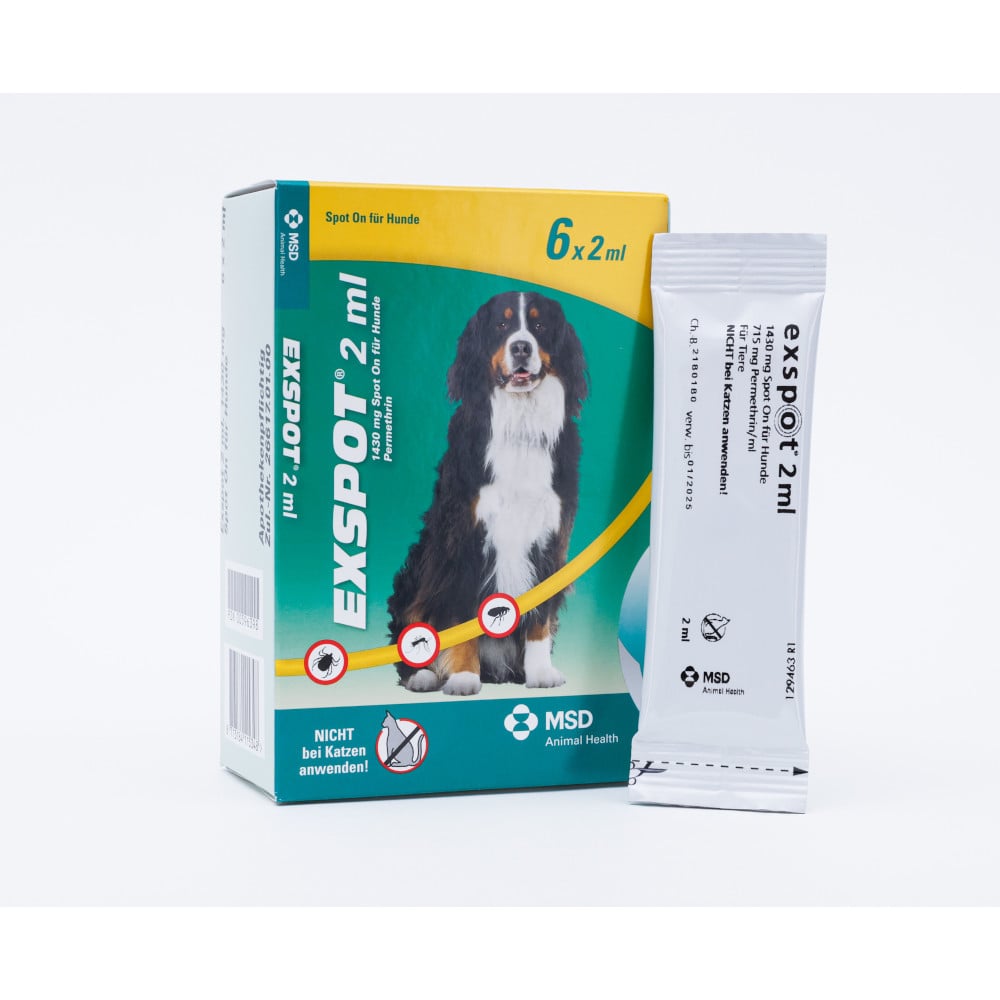 EXSPOT 2 ml Spot On für Hunde 6X2 ml Lösung