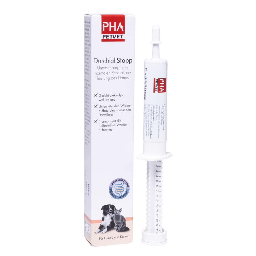PHA DurchfallStopp Paste Hund & Katze  15 ml Paste