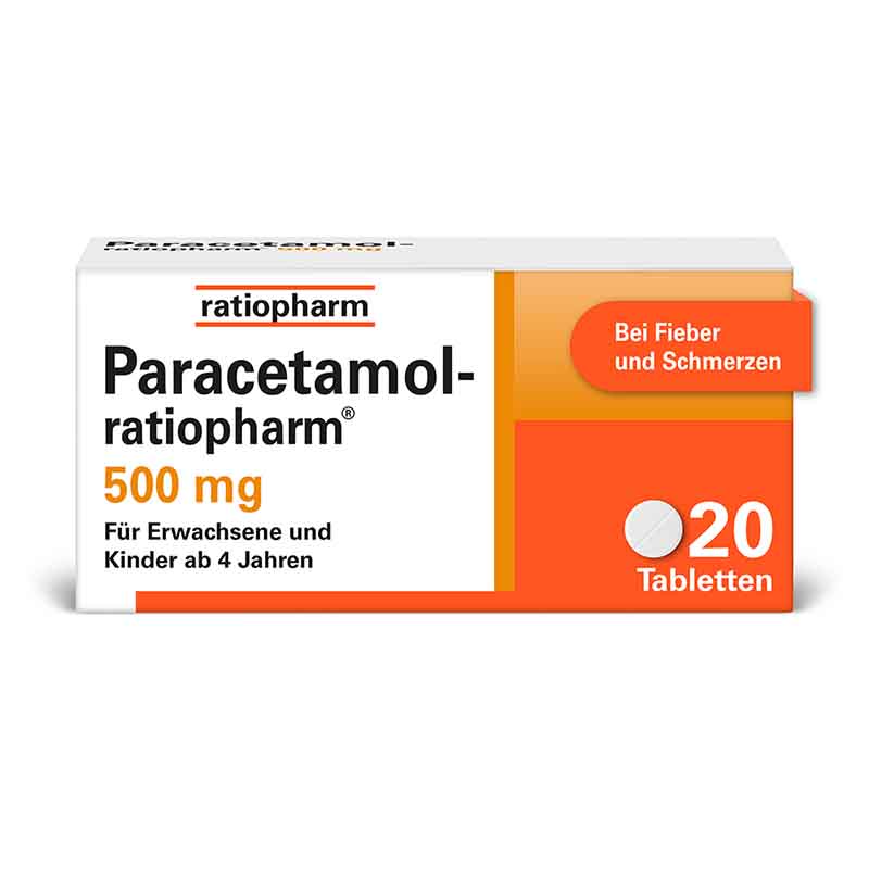 Paracetamol-ratiopharm 500 mg 20 St Tabletten