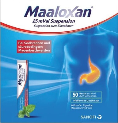 MAALOXAN Suspension bei Sodbrennen & Magenschmerzen 50X10 ml Suspension