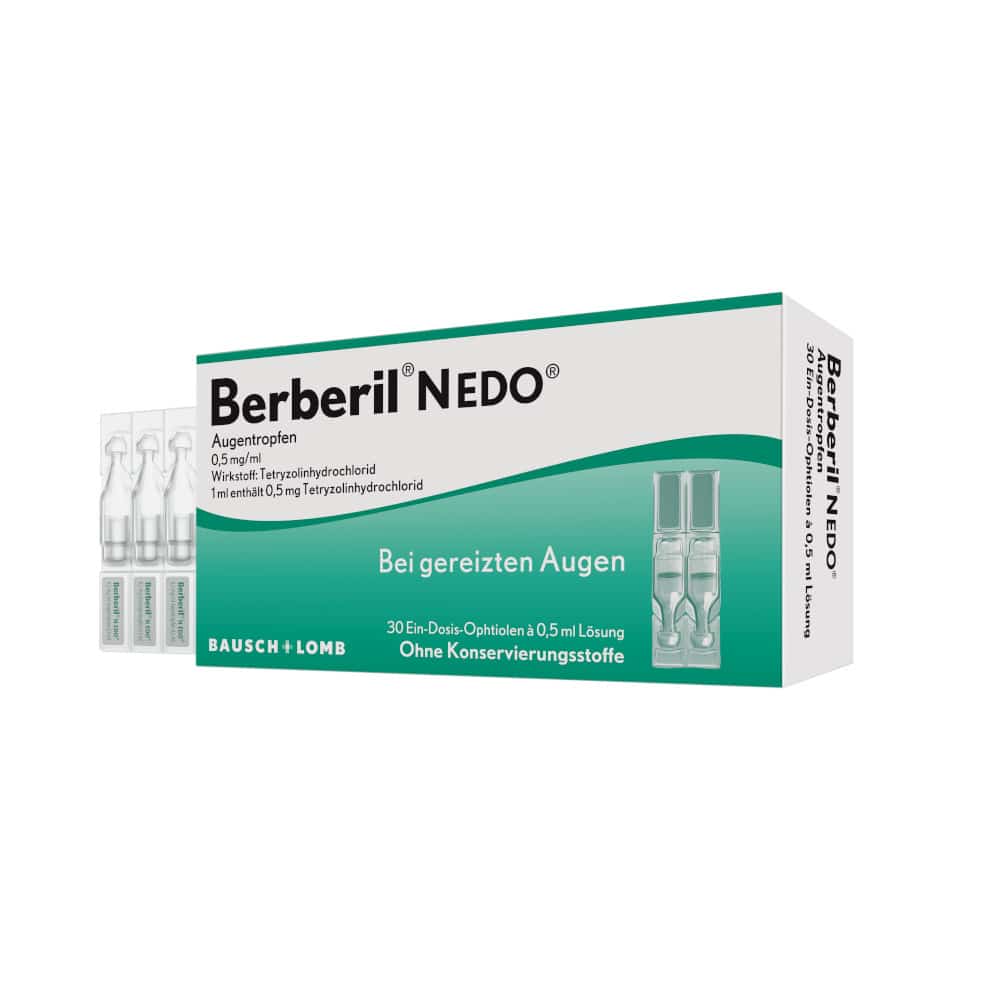 Berberil N EDO Augentropfen bei akut geröteten, gereizten Augen 30X0.5 ml Augentropfen