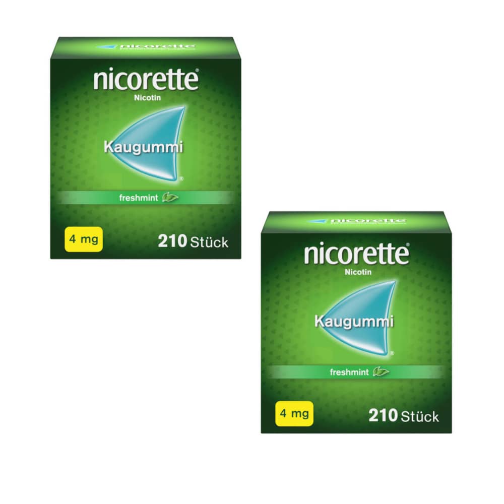 nicorette Kaugummi 4 mg freshmint Doppelpack 2X210 St Kaugummi