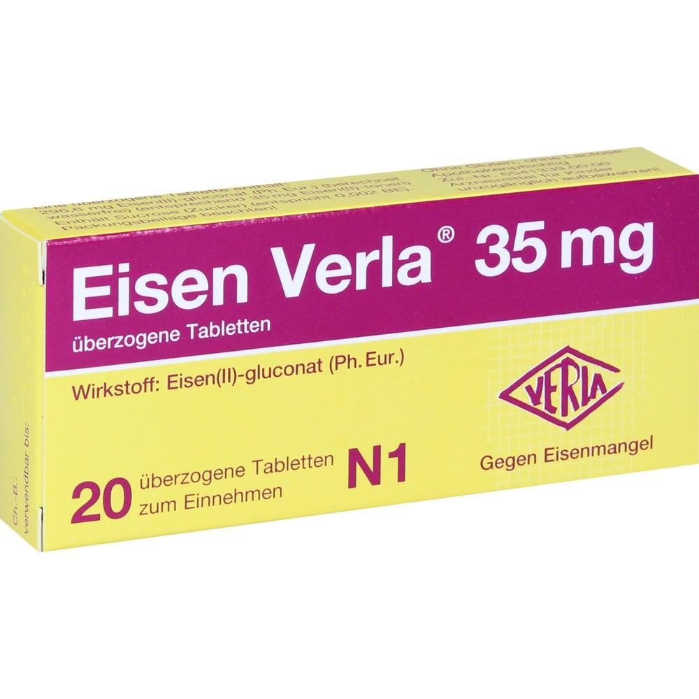 Eisen Verla 35mg 20 St Überzogene Tabletten