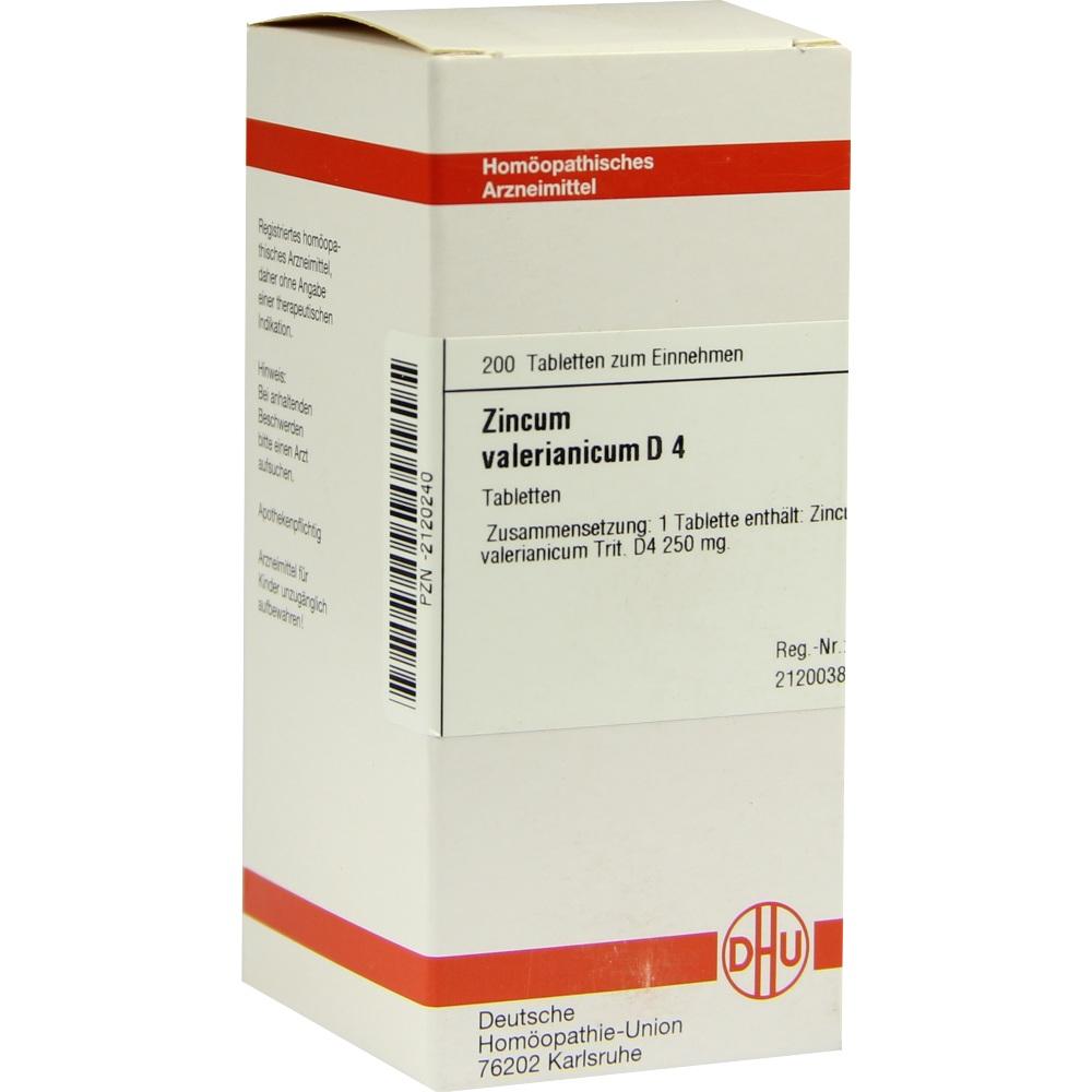 ZINCUM VALERIANICUM D 4 Tabletten 200 St Tabletten