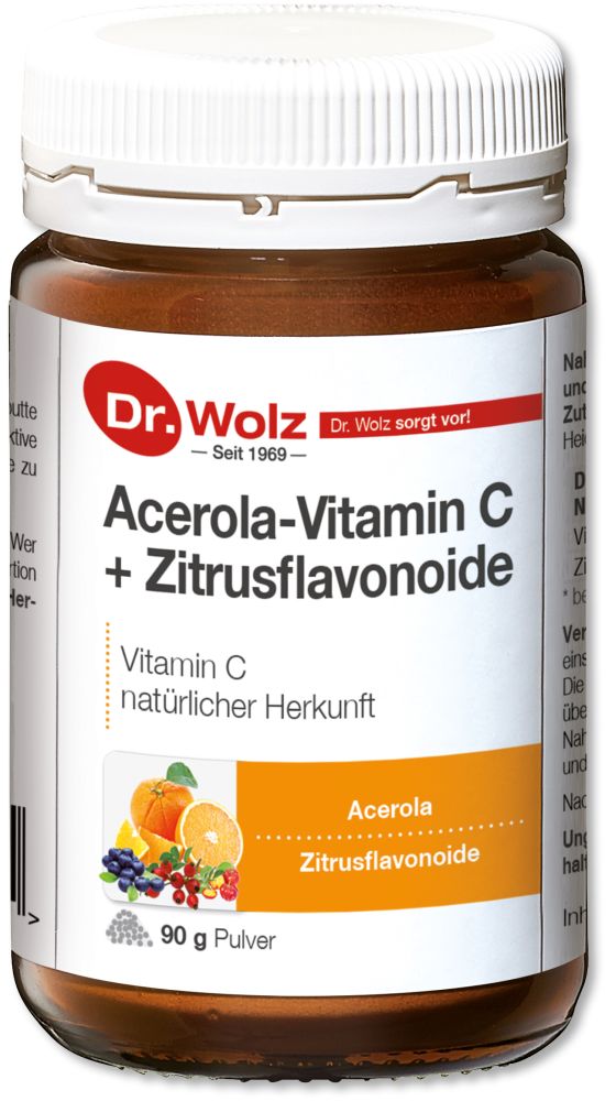 Dr. Wolz Acerola-Vitamin C + Zitrusflavonoide 90 g Pulver