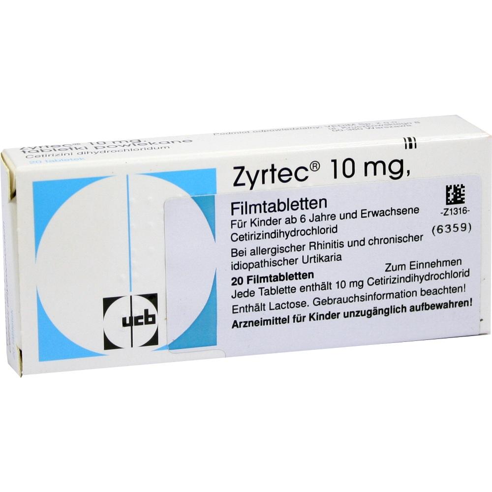 Zyrtec 10mg 20 St Filmtabletten