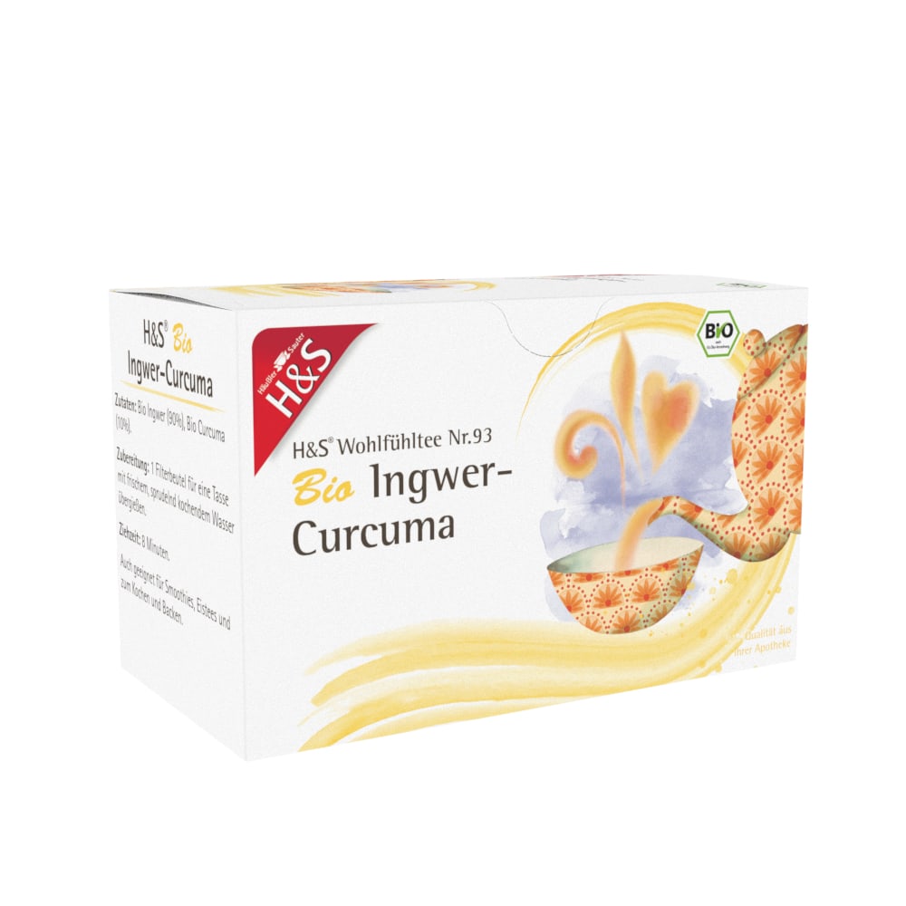 H&S Wohlfühltee Ingwer - Curcuma 20X1.25 g Filterbeutel