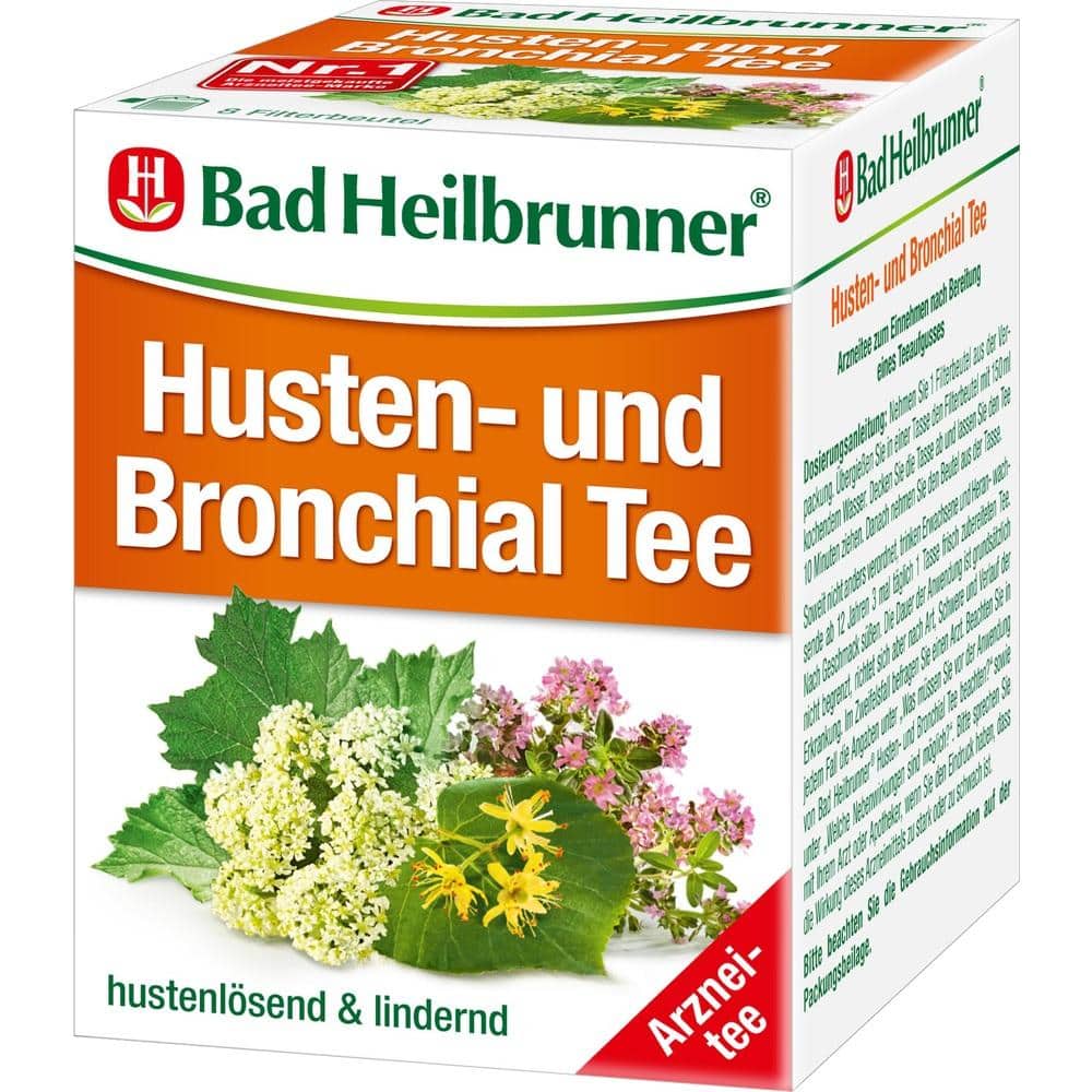 Bad Heilbrunner Husten- und Bronchial Tee N 8X2.0 g Filterbeutel