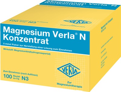 Magnesium Verla N Konzentrat Pulver 100 St Pulver zur Herstellung einer Lösung zum Einnehmen