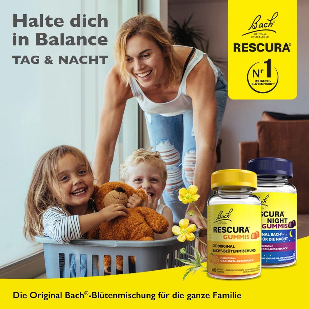 Bachblüten RESCURA Gummis Orange 60 St Kaudragees