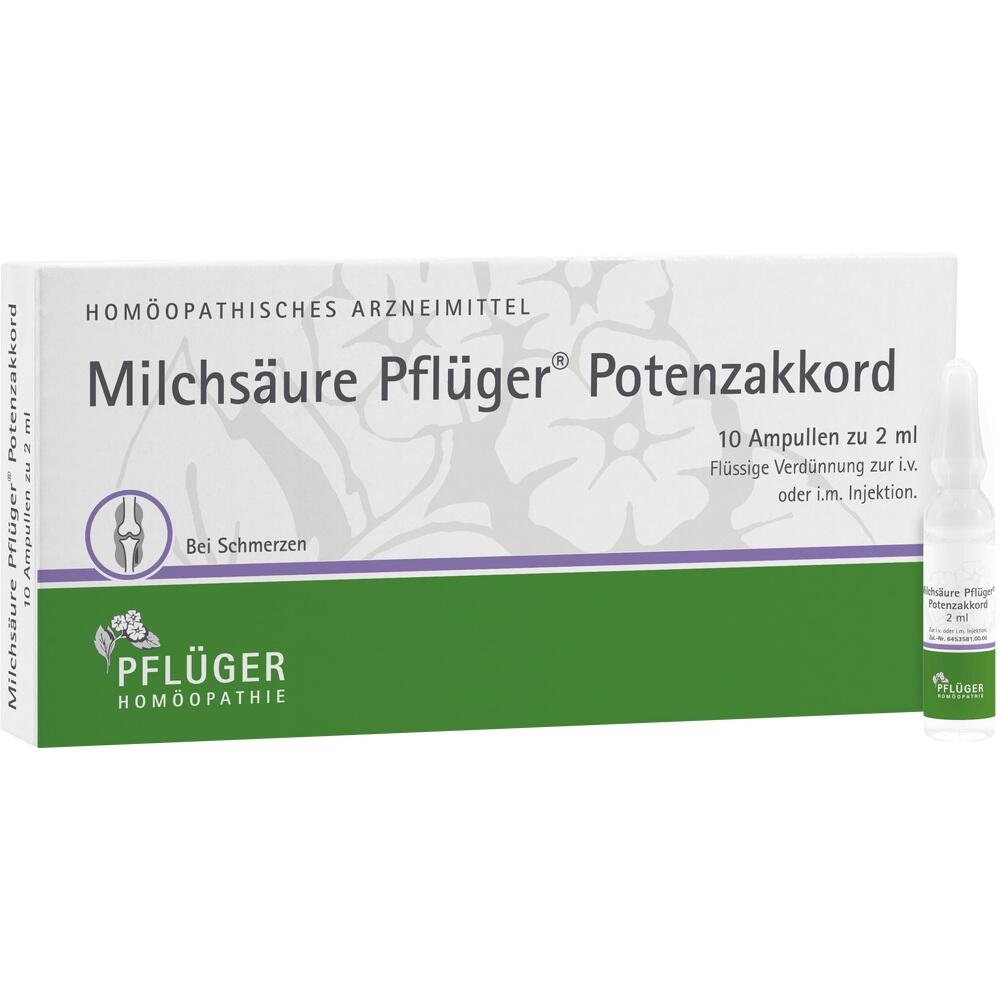 Milchsäure Pflüger Potenzakkord 10 St Injektionslösung