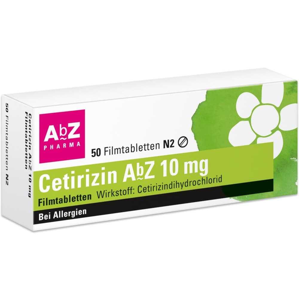 Cetirizin AbZ 10mg 50 St Filmtabletten