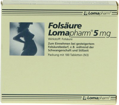 FOLSÄURE LOMAPHARM 5 mg Tabletten 100 St Tabletten