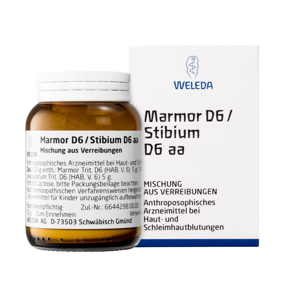 WELEDA MARMOR D 6 / STIBIUM D 6 aa Trituration 50 g Trituration
