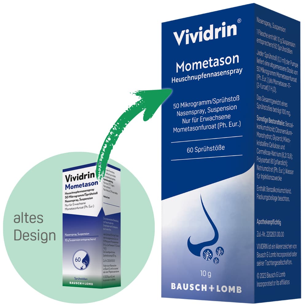 Vividrin Mometason Heuschnupfennasenspray bei starken allergischen Beschwerden 10 g Nasenspray