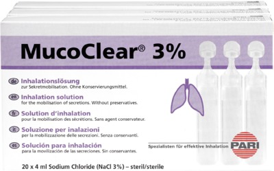 MUCOCLEAR 3% NaCl Inhalationslösung 60X4 ml Inhalationslösung