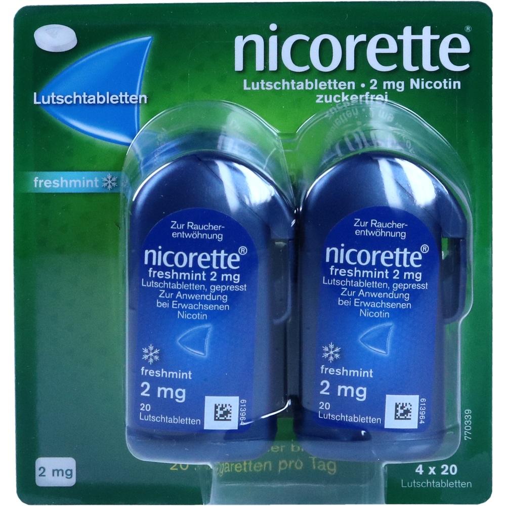 nicorette 2 mg Nikotinlutschtabletten freshmint für Raucher zum Aufhören