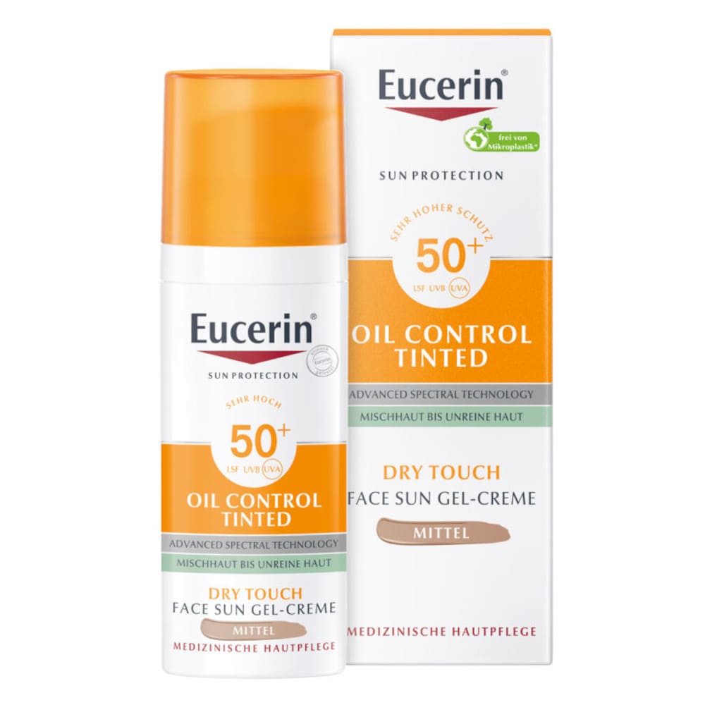 Eucerin OIL CONTROL TINTED FACE SUN GEL CREME LSF 50+ MITTEL 50 ml Creme