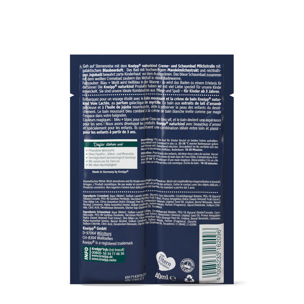 Kneipp naturkind MILCHSTRASSE SCHAUM- & CREMEBAD 2X20 ml Bad