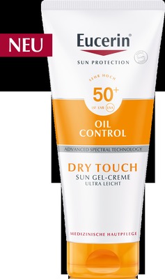 Eucerin OIL CONTROL TINTED FACE SUN GEL CREME LSF 50+ MITTEL + 20% Rabatt* 200 ml Creme