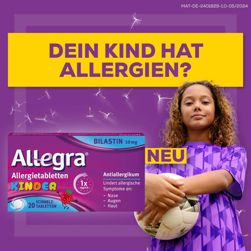 Allegra Allergietabletten KINDER 10 mg 20 St Schmelztabletten