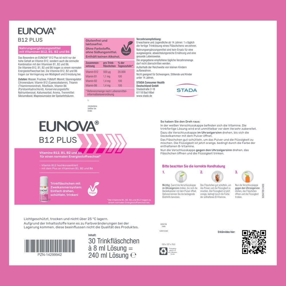 EUNOVA B12 Plus  30X8 ml Lösung zum Einnehmen