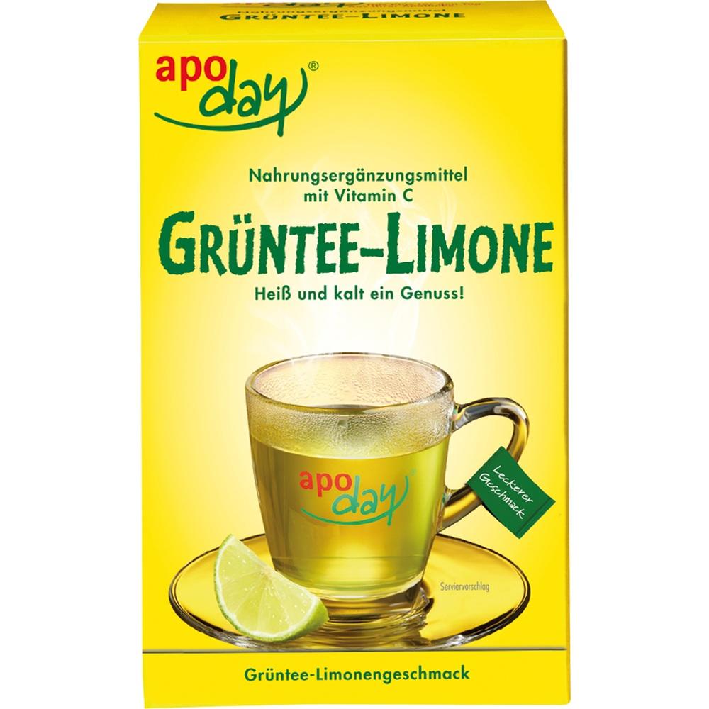 APODAY Limone Vitamin C+Grüntee-Extrakt Pulver 10X10 g Pulver