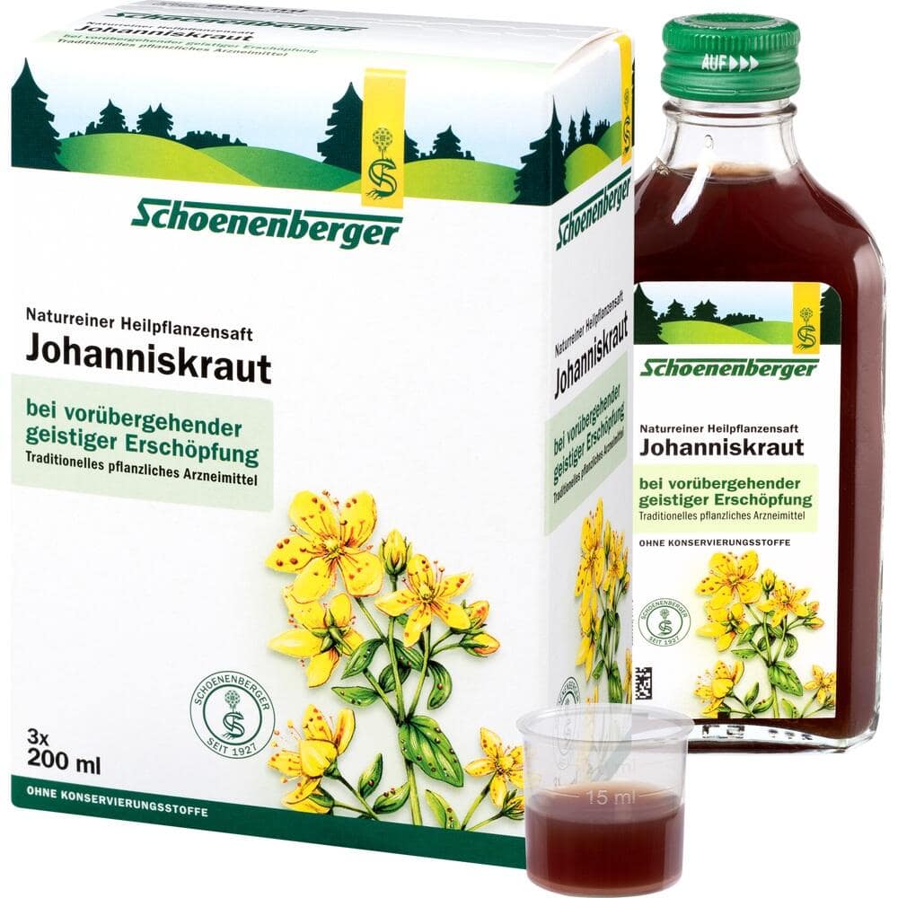 Schoenenberger Johanniskraut Naturreiner Heilpflanzensaft 3X200 ml Saft
