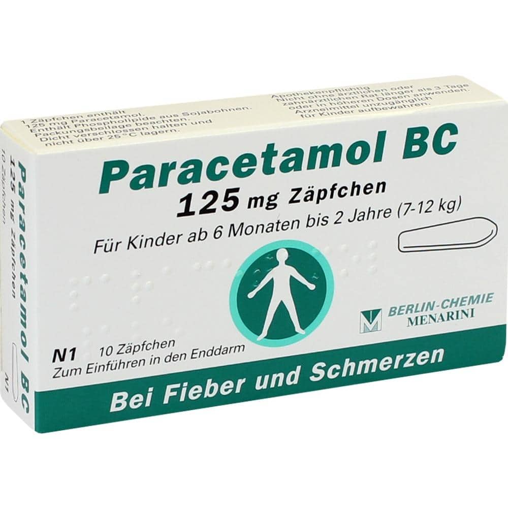 Paracetamol BC 125mg 10 St Suppositorien