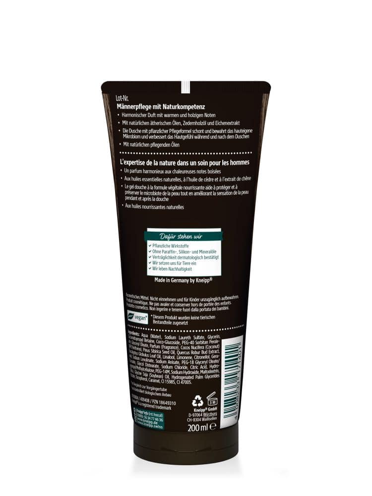 Kneipp MEN Haut & Haar 2 in 2 Dusche KRAFTVOLL 200 ml Duschgel