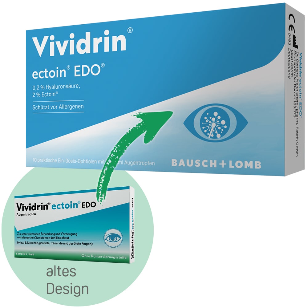 Vividrin ectoin EDO Augentropfen - allergisch gereizte Augen 10X0.5 ml Augentropfen