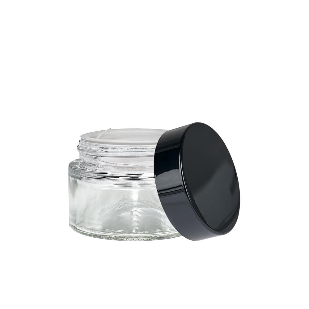 Glastiegel 30ml klar mit Einlegedeckel UNiTWIST 30 ml