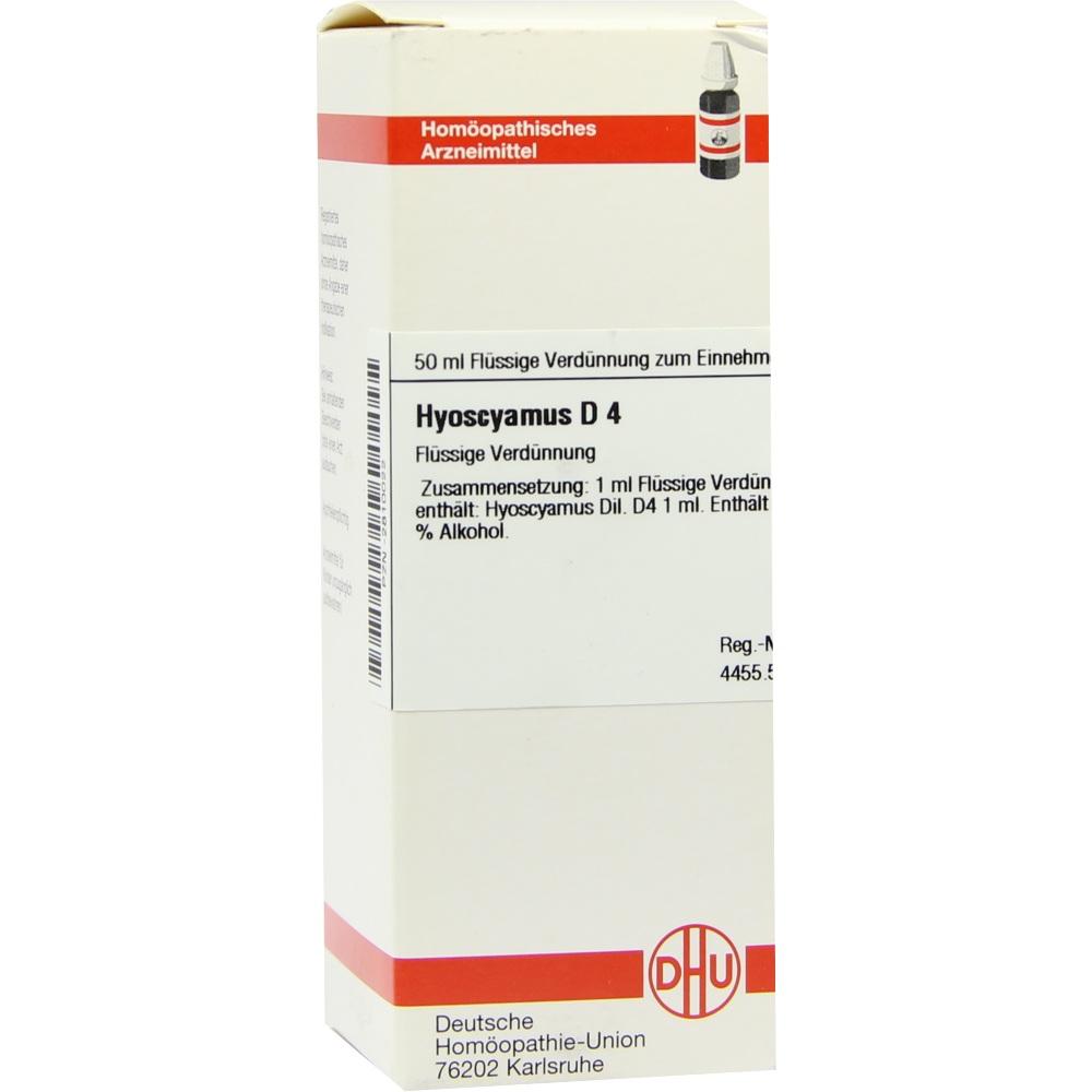 HYOSCYAMUS D 4 Dilution 50 ml Dilution