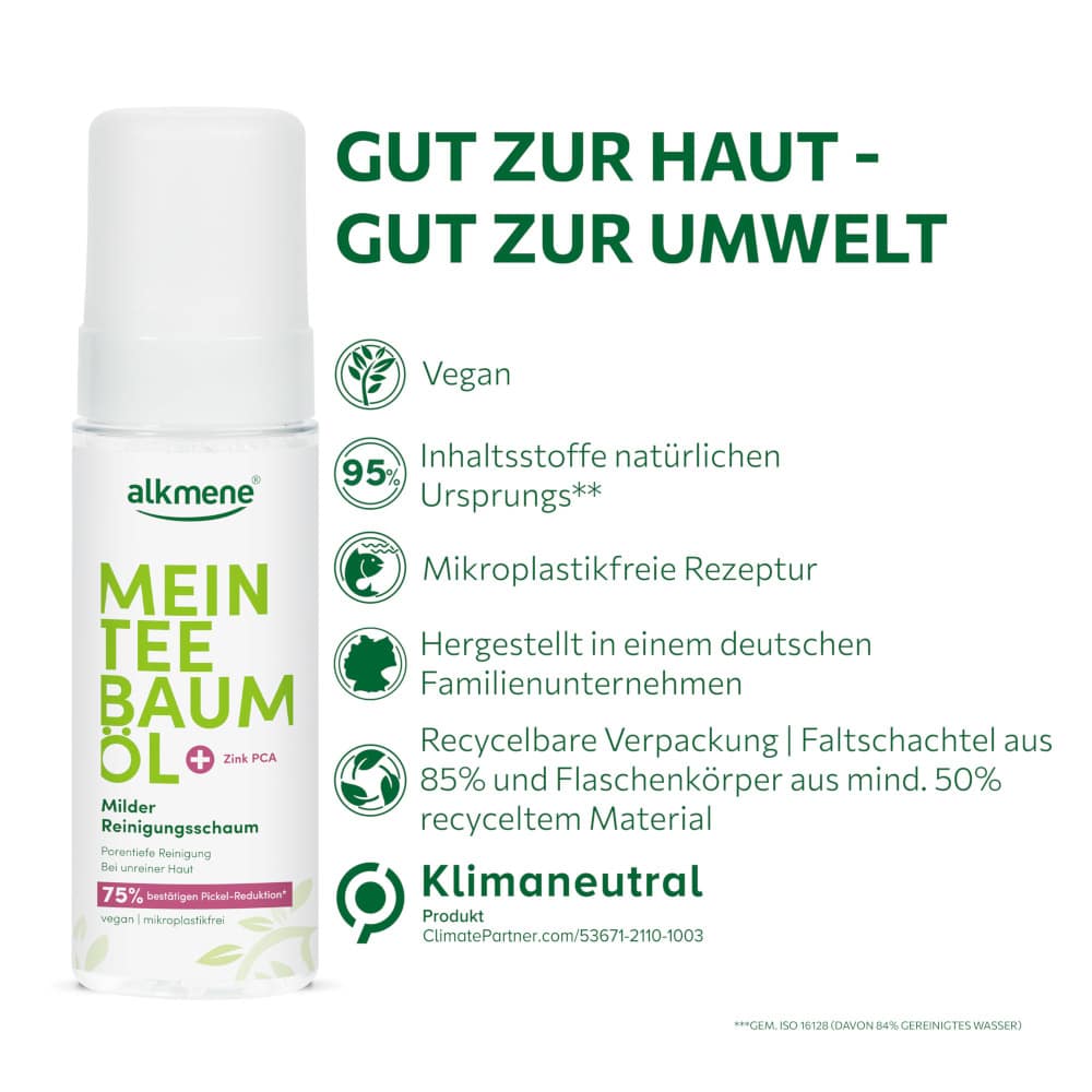 alkmene MEIN TEEBAUMÖL Milder Reinigungsschaum 150 ml Schaum