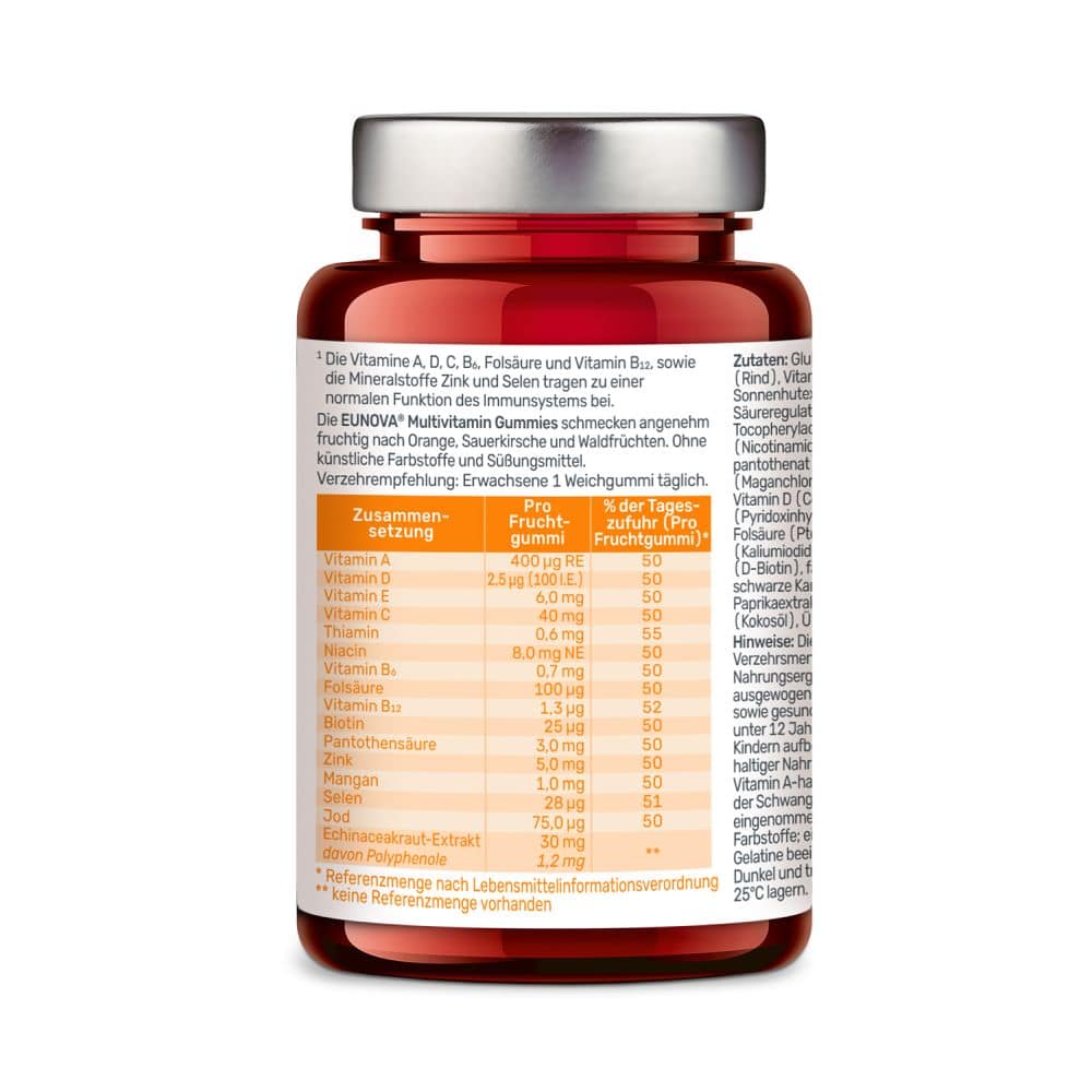 EUNOVA MULTIVITAMIN GUMMIS 60 St Bonbons
