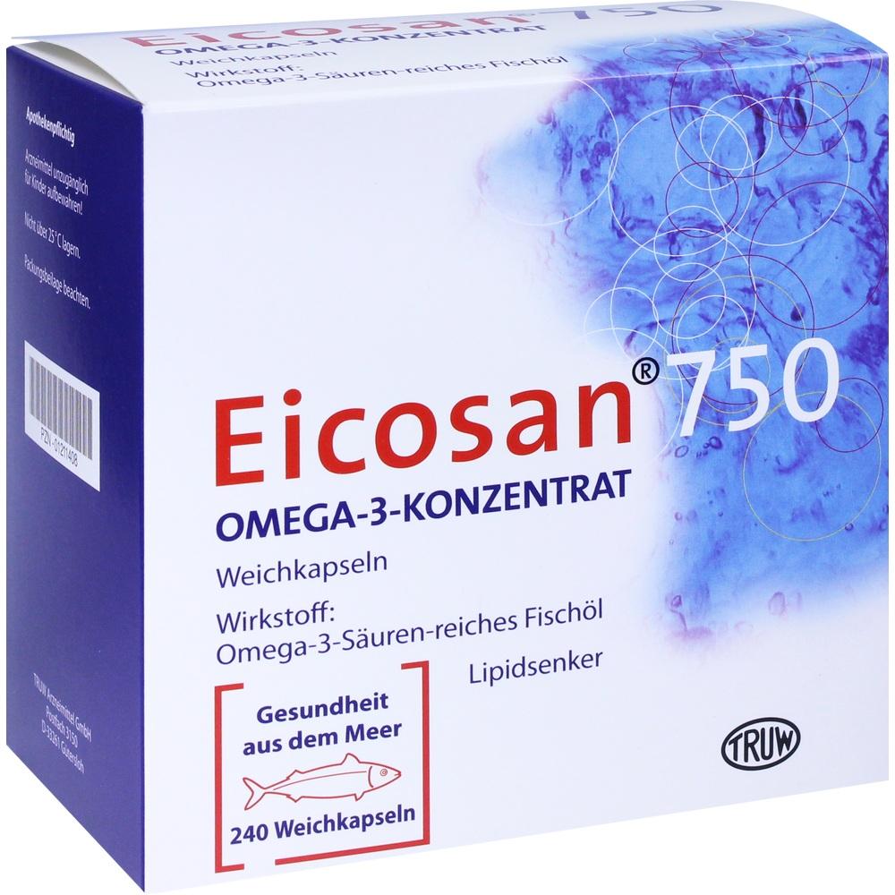 Eicosan 750 Omega-3-Konzentrat 240 St Weichkapseln