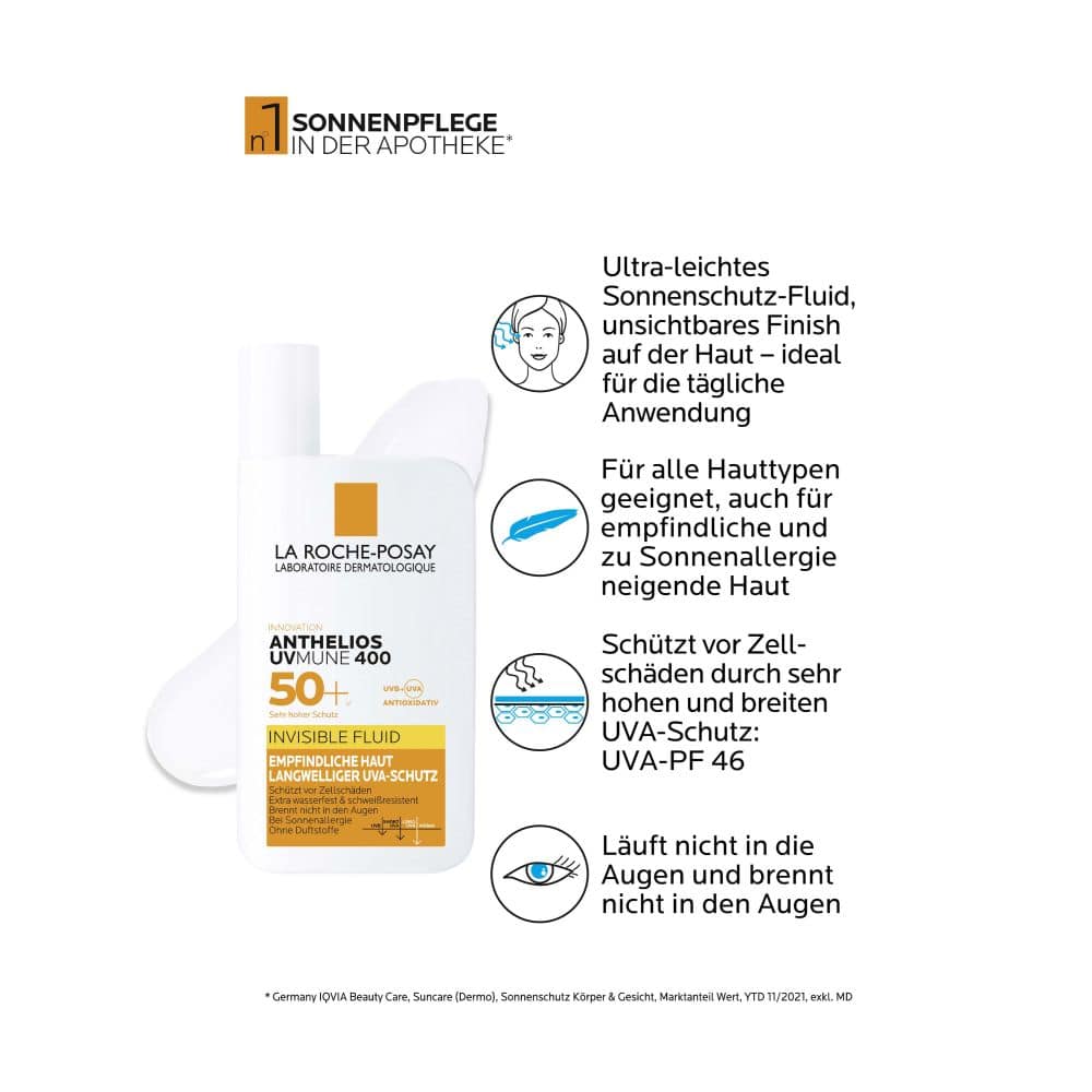 LA ROCHE-POSAY ANTHELIOS UVMUNE 400 50+ 50 ml Flüssigkeit