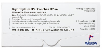 WELEDA BRYOPHYLLUM D 5/Conchae D 7 Ampullen 8X1 ml Ampullen