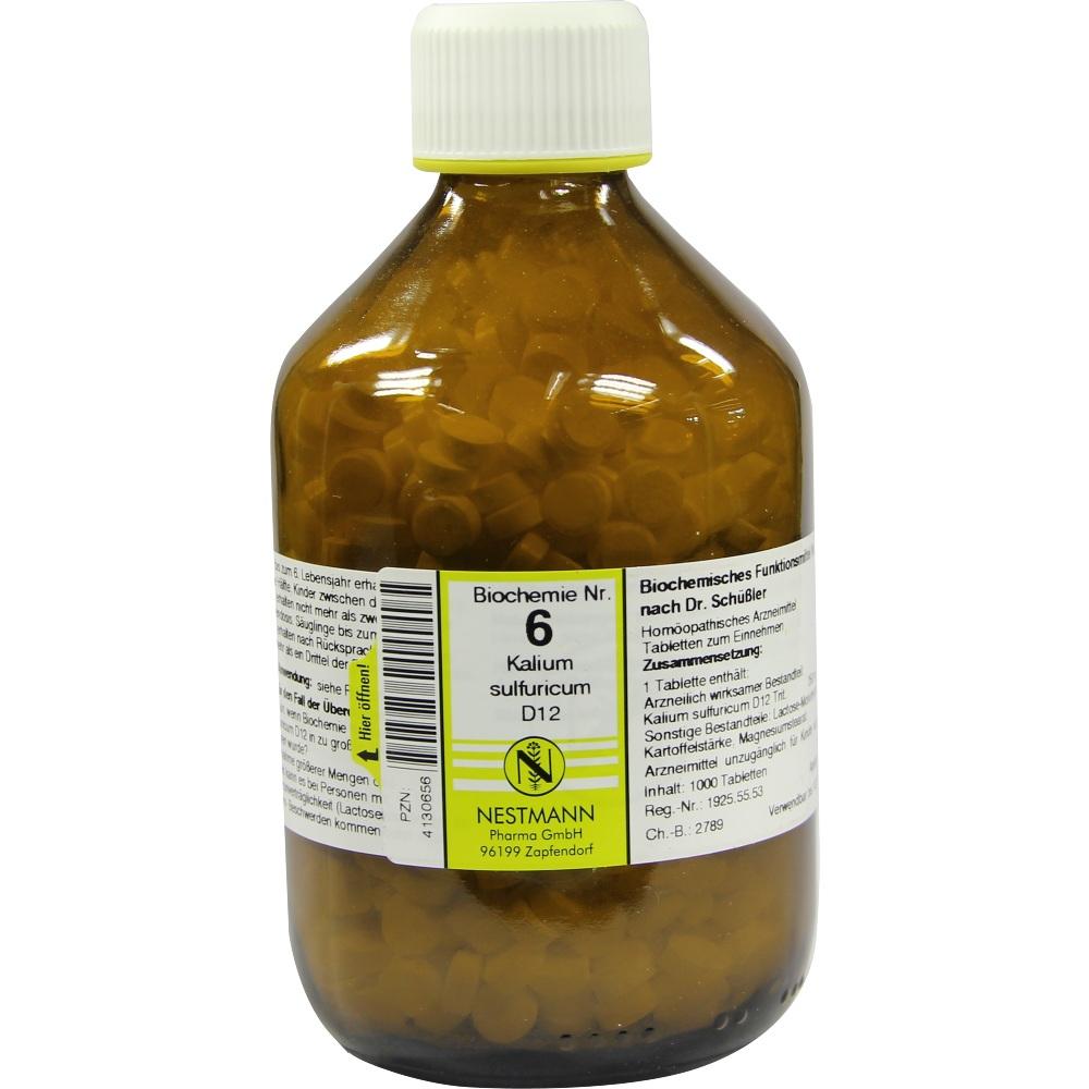 BIOCHEMIE 6 Kalium sulfuricum D 12 Tabletten 1000 St Tabletten