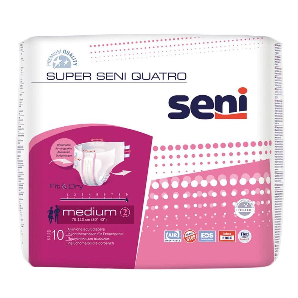 SUPER SENI QUATRO Fit&Dry medium Größe 2 10 St