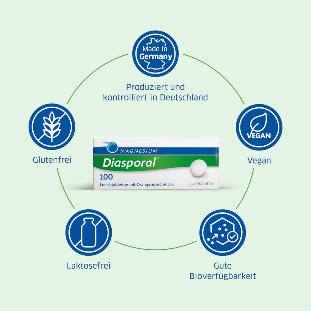 MAGNESIUM Diasporal 100  100 St Lutschtabletten