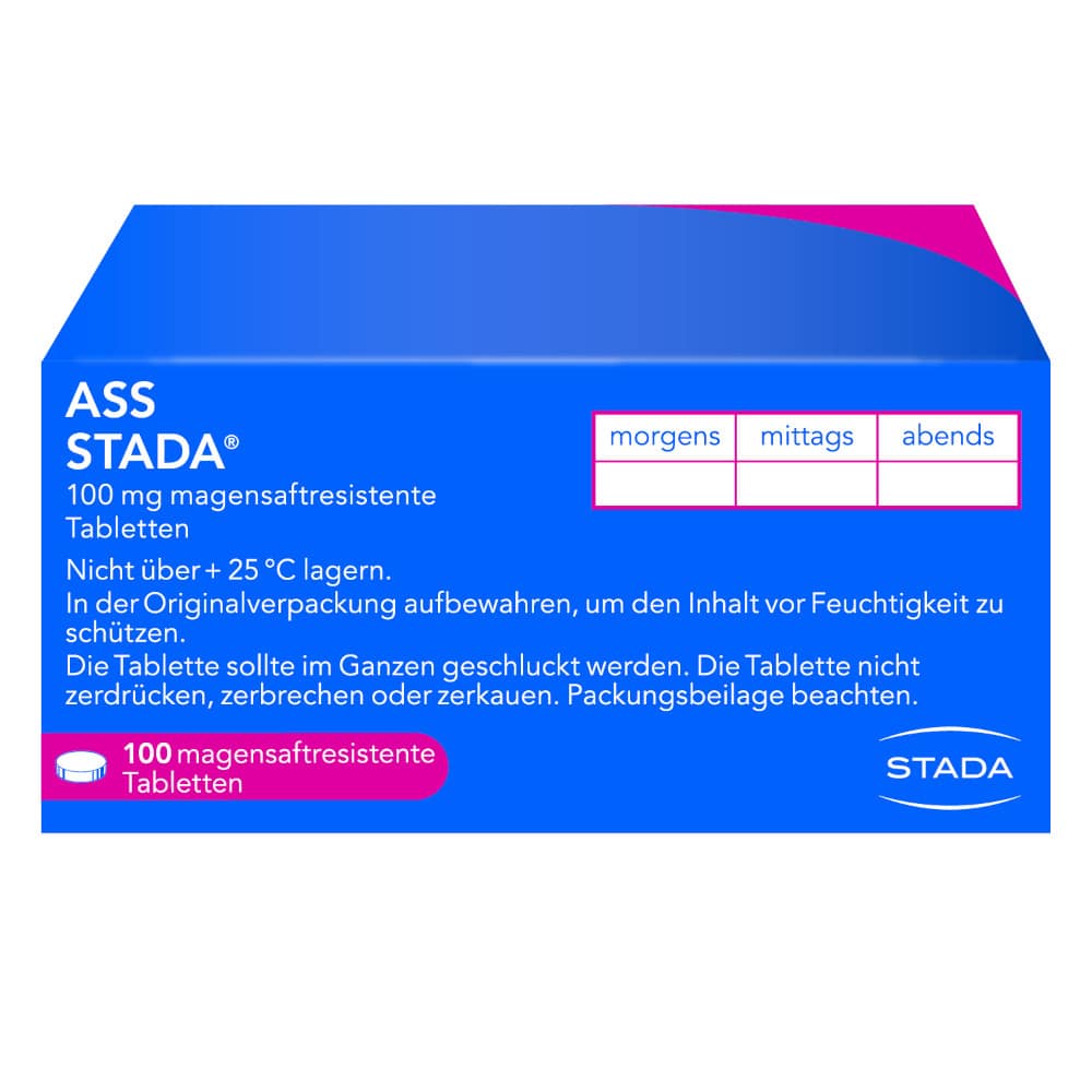 ASS STADA 100 mg  100 St Tabletten magensaftresistent