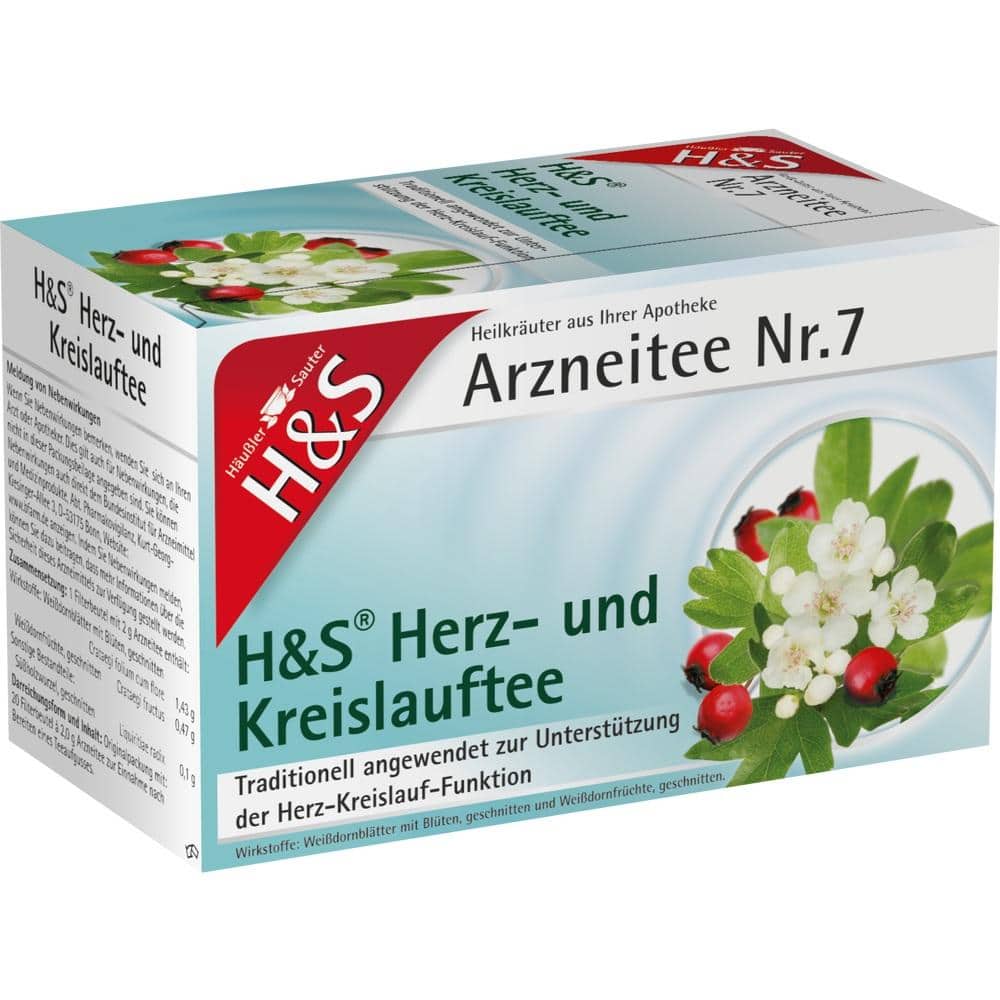H&S Arzneitee Herz-und Kreislauftee 20X2.0 g Filterbeutel