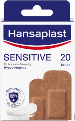 Hansaplast SENSITIVE 20 Strips Medium 20 St Pflaster